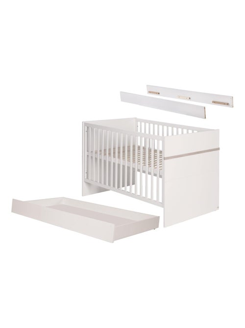 Lit bébé évolutif avec tiroir - Convertible en lit enfant - Hauteur réglable - 'Roba moritz' - Kiabi