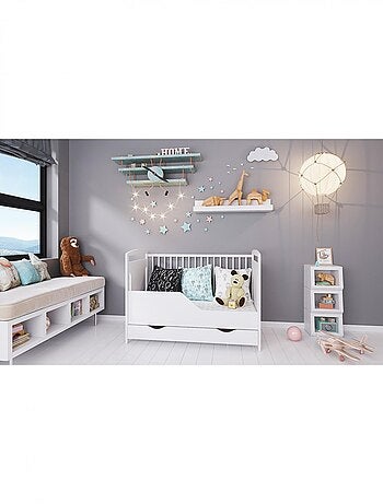 Lit bébé évolutif avec tiroir - ELINOR- 120x60 cm