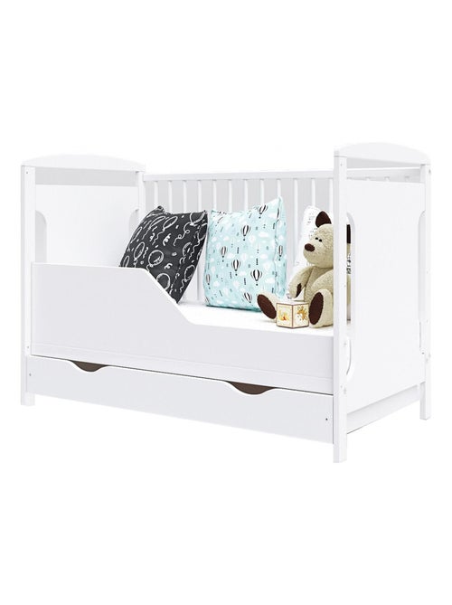 Lit bébé évolutif avec tiroir - ELINOR- 120x60 cm - Kiabi Lit bébé évolutif avec tiroir - ELINOR- 120x60 cm - Kiabi