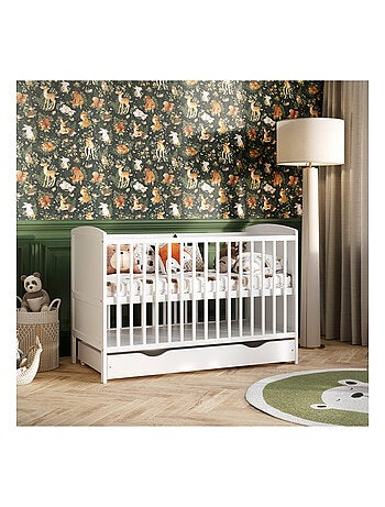 Lit bébé évolutif avec tiroir - LOUIS - 120x60 cm