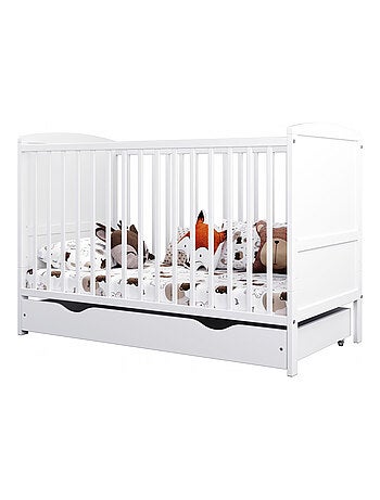 Lit bébé évolutif avec tiroir - LOUIS - 120x60 cm