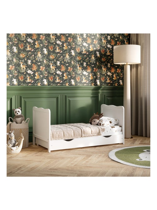 Lit bébé évolutif avec tiroir - LOUISE - 120x60 cm - Kiabi