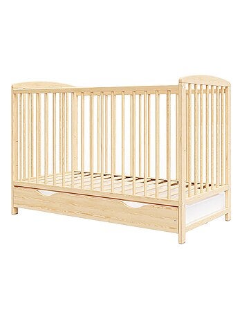 Lit bébé évolutif avec tiroir - NINA - 120x60 cm - Bois