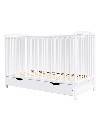 Lit bébé évolutif avec tiroir - NINA - 120x60 cm - Bois