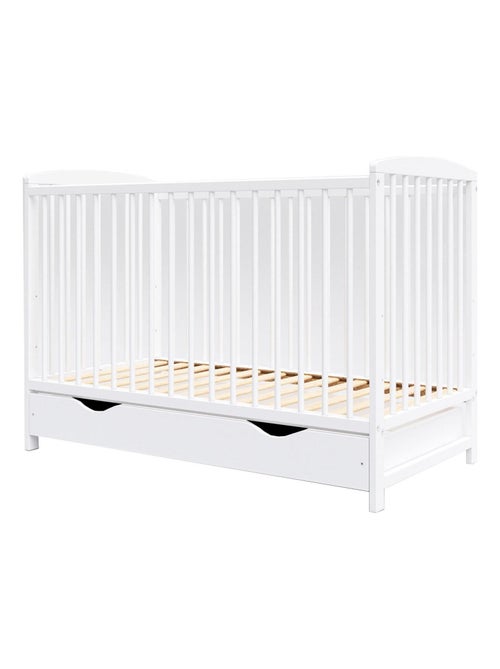 Lit bébé évolutif avec tiroir - NINA - 120x60 cm - Kiabi