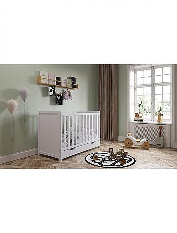 Lit bébé évolutif avec tiroir - OLIVIA - 120x60 cm