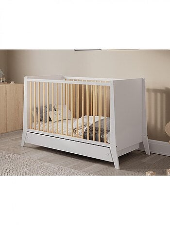 Lit bébé évolutif avec tiroir - ZOÉ - 120x60 cm