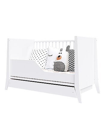 Lit bébé évolutif avec tiroir - ZOÉ - 120x60 cm