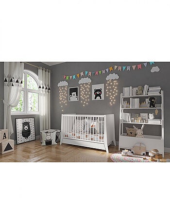 Lit bébé évolutif avec tiroir - ZOÉ - 120x60 cm