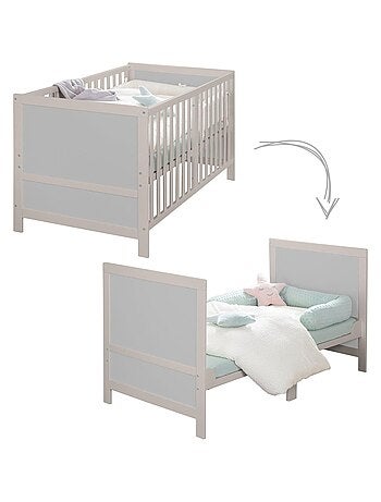 Lit bébé évolutif convertible en lit enfant jusqu'à 7 ans - Hauteur réglable - 'ROBA Easy Sleep'