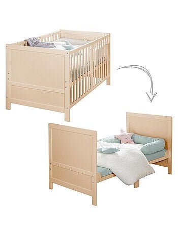 Lit bébé évolutif convertible en lit enfant jusqu'à 7 ans - Hauteur réglable - 'ROBA Easy Sleep'