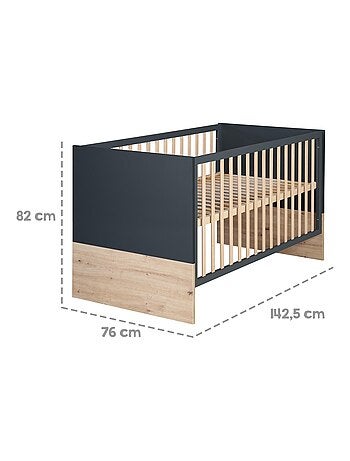 Lit bébé évolutif convertible en lit enfant 'Lenn' ROBA