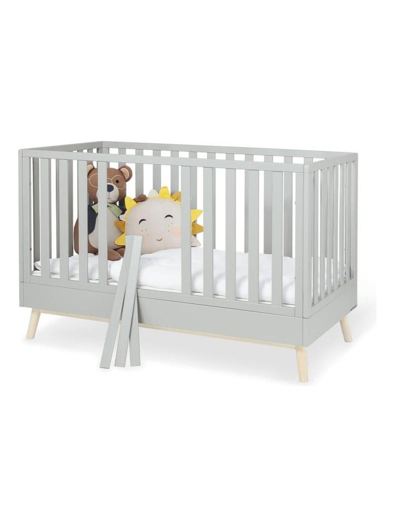 Lit bébé evolutif Dusk gris  Jaune - Kiabi