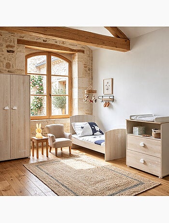 Lit bébé évolutif en bois - BABYPRICE