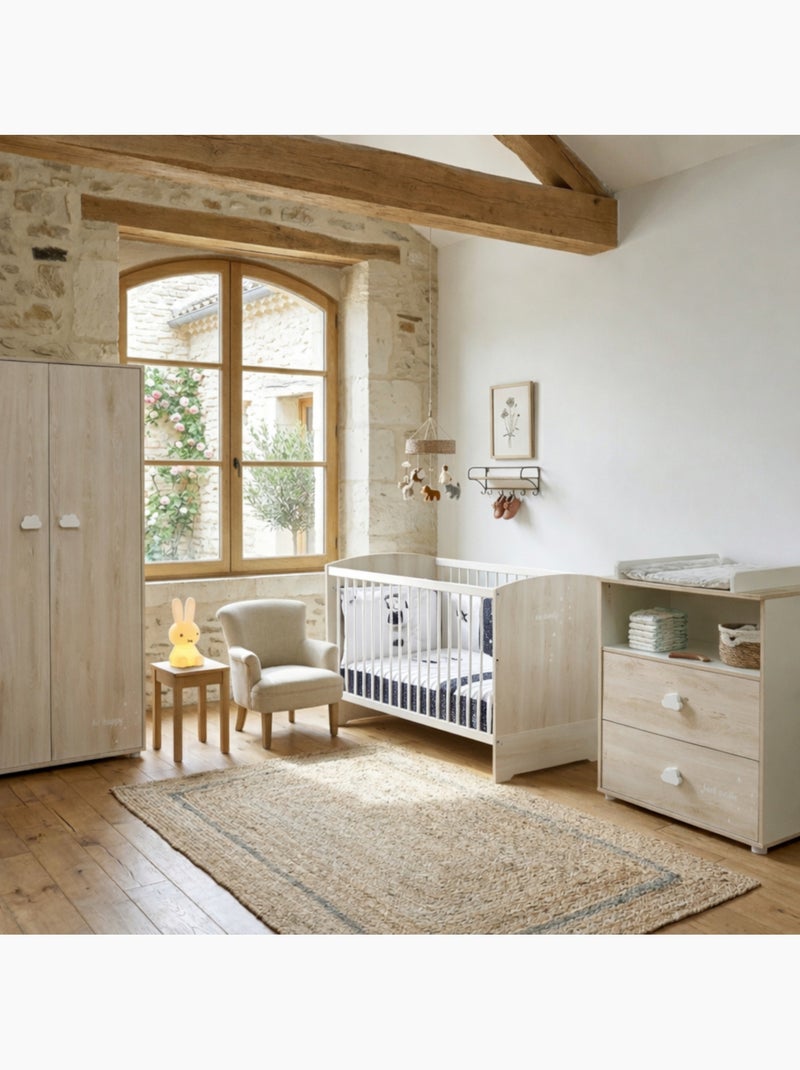 Lit bébé évolutif en bois - BABYPRICE Beige - Kiabi