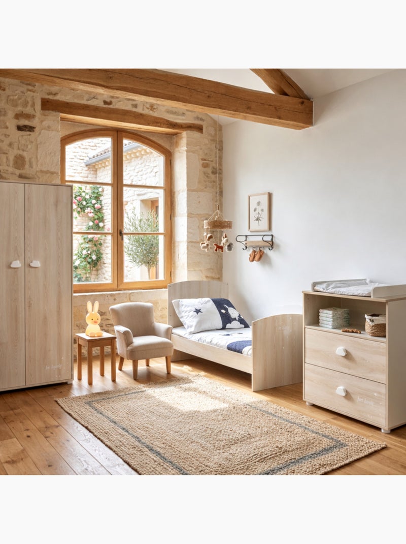 Lit bébé évolutif en bois - BABYPRICE Beige - Kiabi
