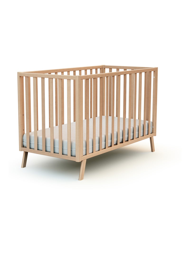 Lit bébé évolutif en bois CONFORT Beige clair - Kiabi