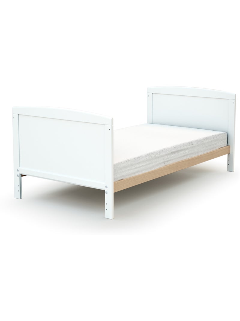 Lit bébé évolutif en bois luna Beige/Blanc - Kiabi