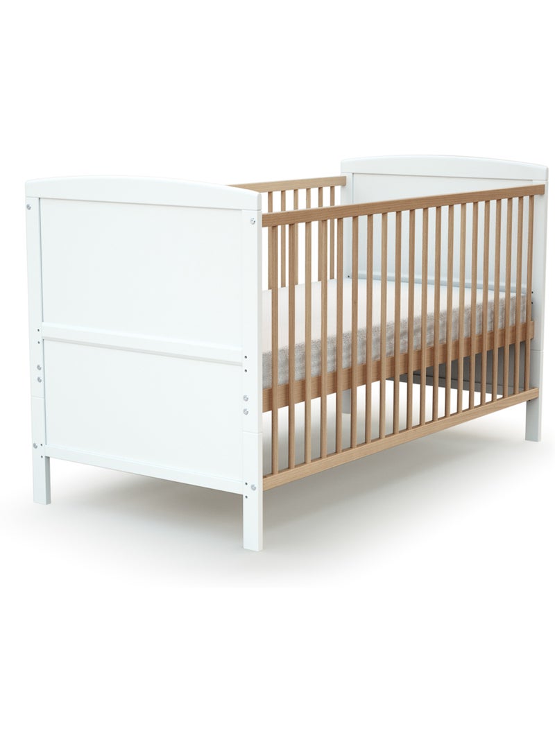 Lit bébé évolutif en bois luna Beige/Blanc - Kiabi