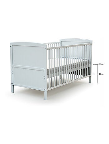 Lit bébé évolutif en bois luna