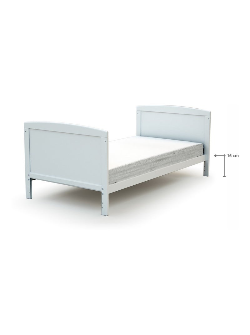 Lit bébé évolutif en bois luna Blanc - Kiabi