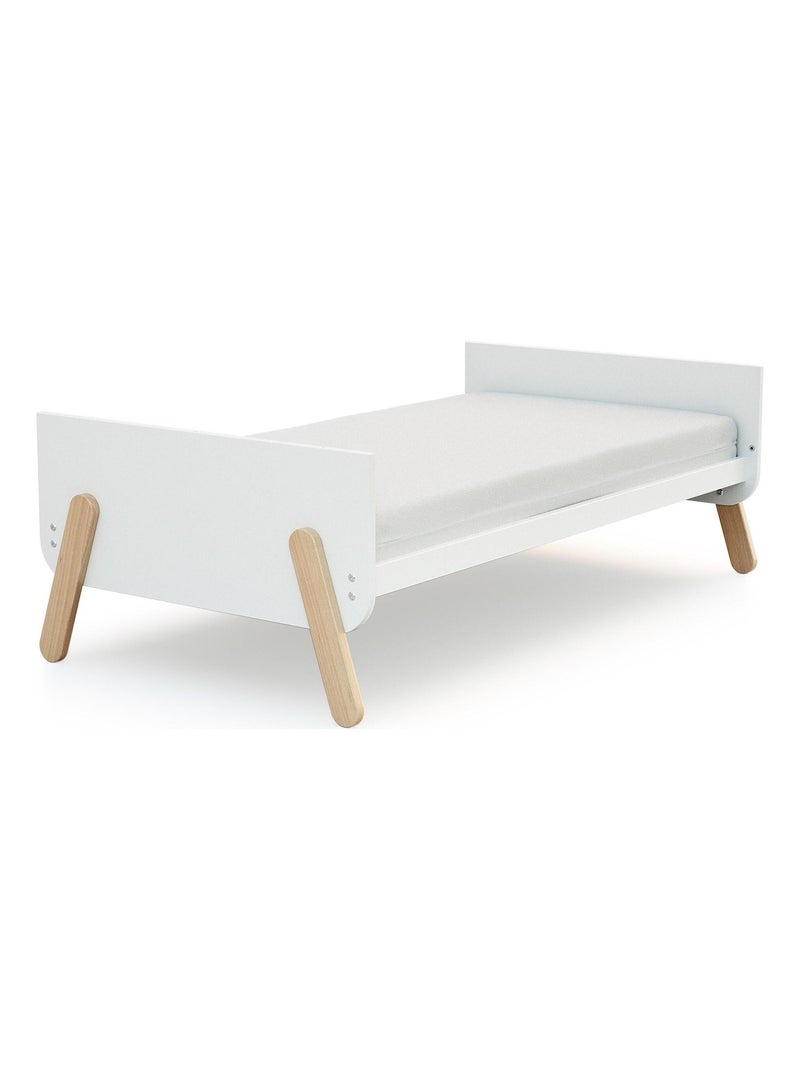 Lit bébé évolutif en bois pirate Beige/Blanc - Kiabi