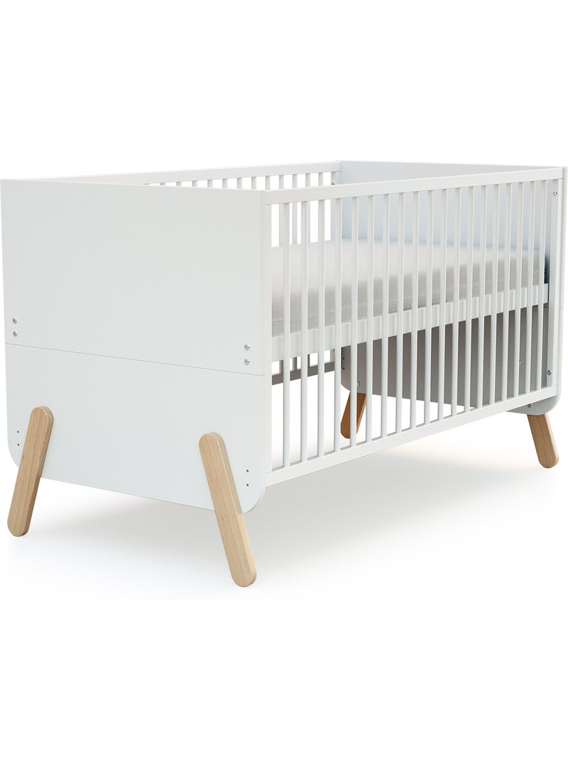 Lit bébé évolutif en bois pirate Beige/Blanc - Kiabi