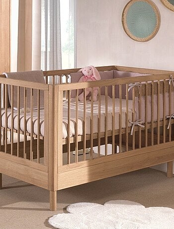 Lit bébé évolutif en chêne massif ROMANE