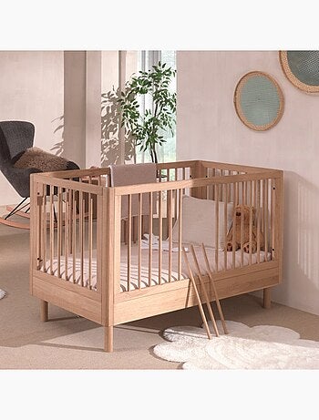 Lit bébé évolutif en chêne massif ROMANE