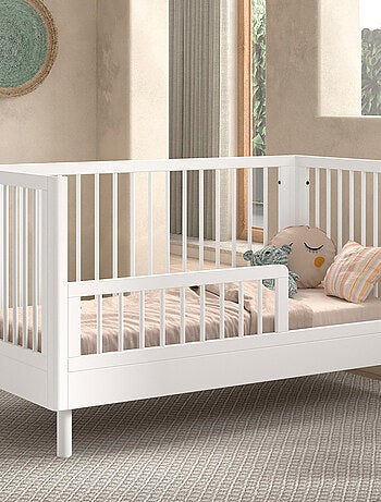 Lit bébé évolutif en hêtre massif AUBANE