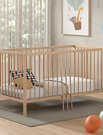 Lit bébé évolutif en hêtre massif PAOLA