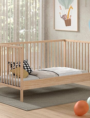 Lit bébé évolutif en hêtre massif PAOLA