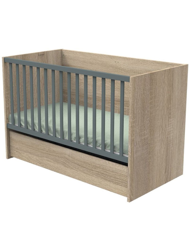 Lit bébé évolutif en lit adulte - SAUTHON Gris - Kiabi