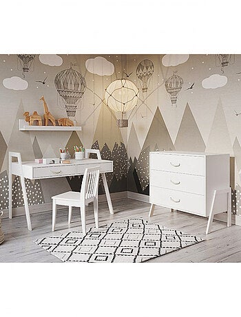 Lit bébé évolutif et Bureau 2 en 1- LIV - 120x60 cm