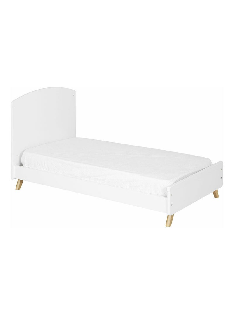 Lit bébé évolutif Kombu - AKITEN RETAIL Blanc Marron - Kiabi