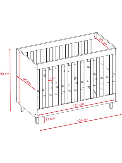 Lit Bébé Evolutif Kubi - Kiabi
