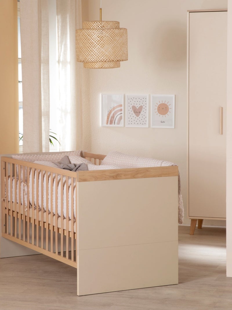 Lit bébé évolutif transformable en lit junior 'Jil' ROBA Beige coquille - Kiabi