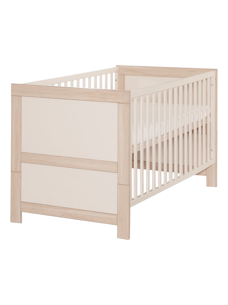 Lit bébé évolutif transformable en lit junior 'Roba Momo' Beige coquille - Kiabi