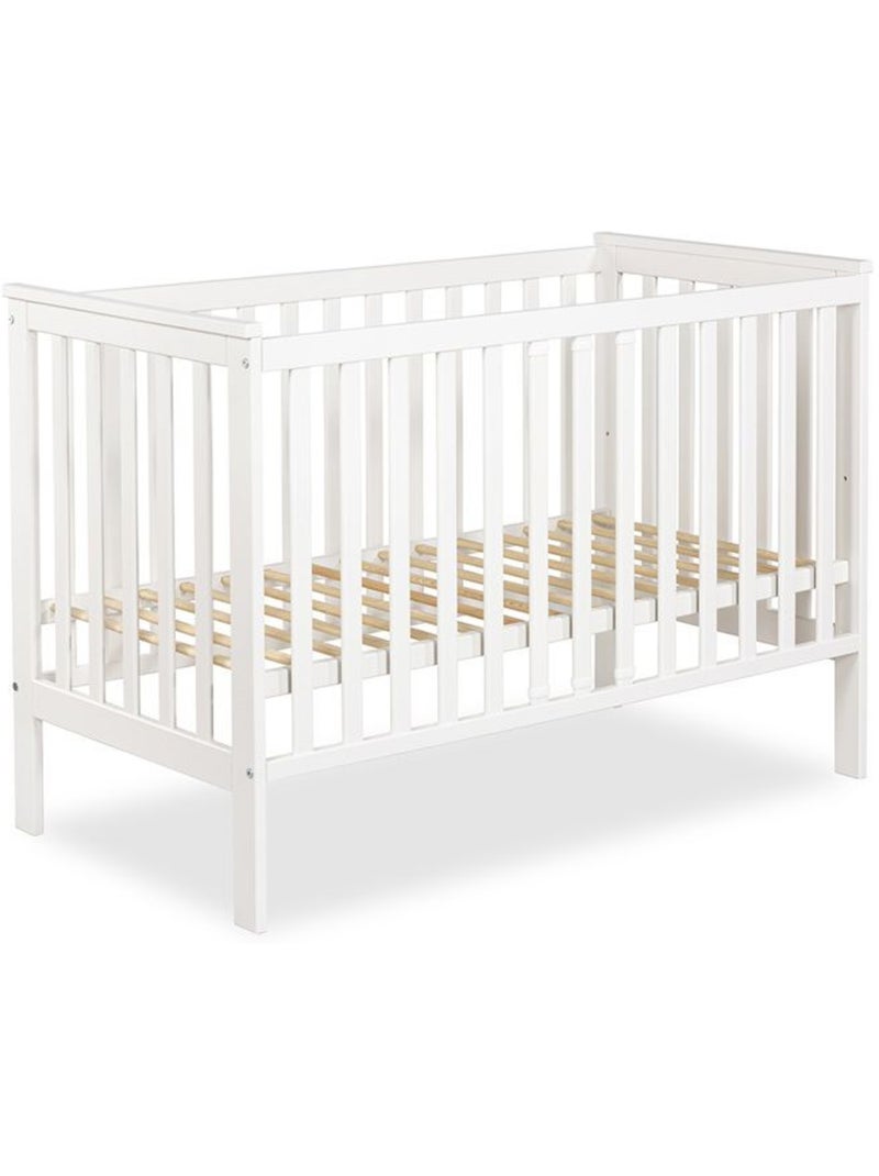 Lit bébé iwo avec matelas en bois de hêtre, sommier réglable - kmbaby Blanc - Kiabi