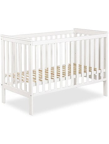 Lit bébé iwo sans matelas en bois de hêtre, sommier réglable - kmbaby