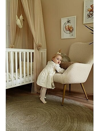 Lit bébé iwo sans matelas en bois de hêtre, sommier réglable - kmbaby