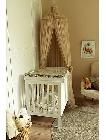 Lit bébé iwo sans matelas en bois de hêtre, sommier réglable - kmbaby