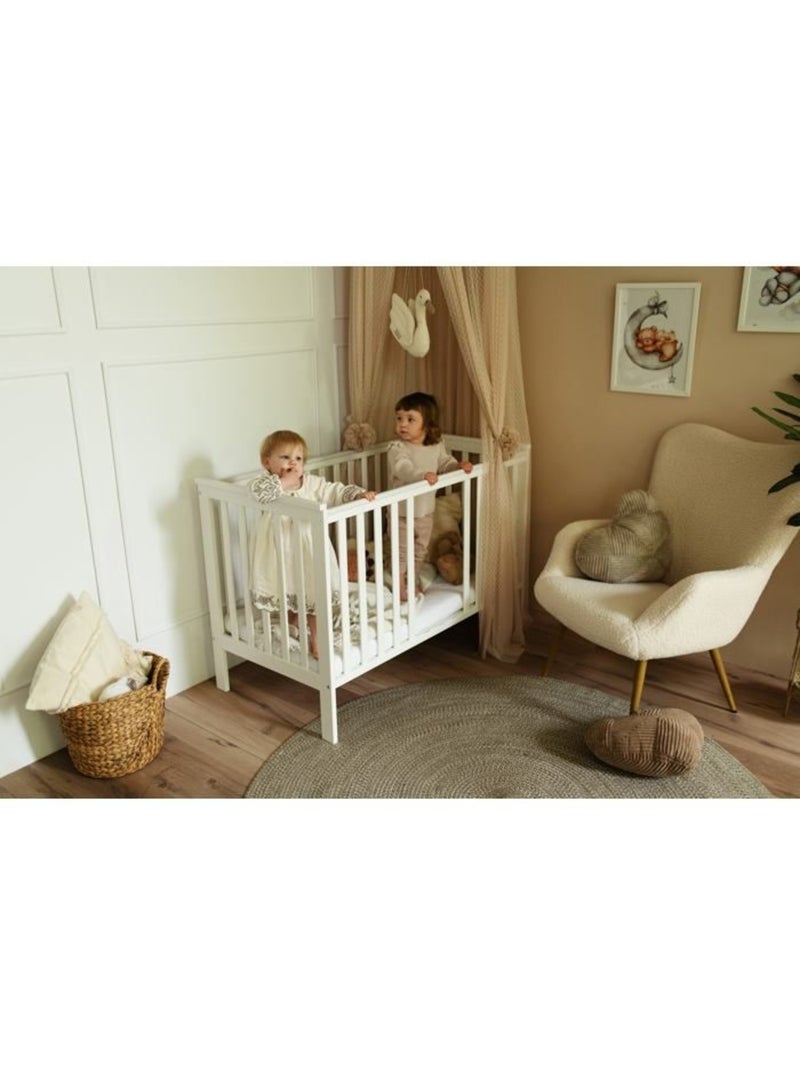 Lit bébé iwo sans matelas en bois de hêtre, sommier réglable - kmbaby Blanc - Kiabi