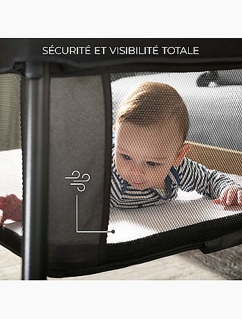 Lit Bébé Kinderkraft CAMI 3 en 1 avec Sommier 2 Niveaux, Lit Parapluie, Parc et Sac à Dos