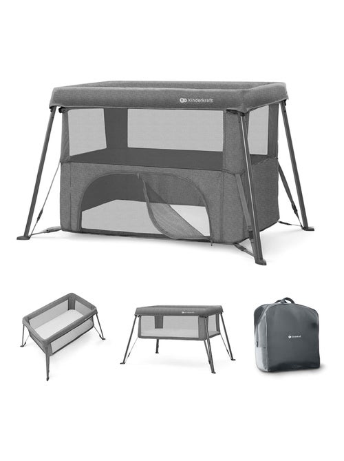 Lit Bébé Kinderkraft CAMI 3 en 1 avec Sommier 2 Niveaux, Lit Parapluie, Parc et Sac à Dos - Kiabi Lit Bébé Kinderkraft CAMI 3 en 1 avec Sommier 2 Niveaux, Lit Parapluie, Parc et Sac à Dos - Kiabi