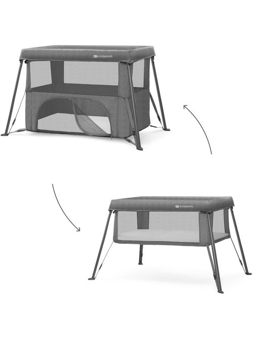 Lit Bébé Kinderkraft CAMI 3 en 1 avec Sommier 2 Niveaux, Lit Parapluie, Parc et Sac à Dos - Kiabi Lit Bébé Kinderkraft CAMI 3 en 1 avec Sommier 2 Niveaux, Lit Parapluie, Parc et Sac à Dos - Kiabi