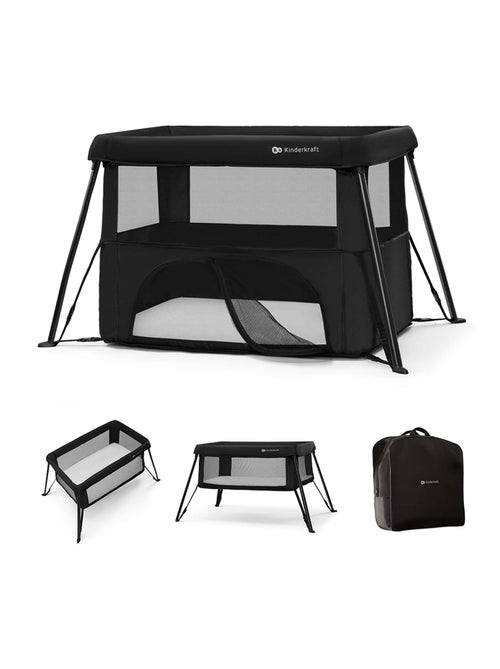 Lit Bébé Kinderkraft CAMI 3 en 1 avec Sommier 2 Niveaux, Lit Parapluie, Parc et Sac à Dos - Kiabi