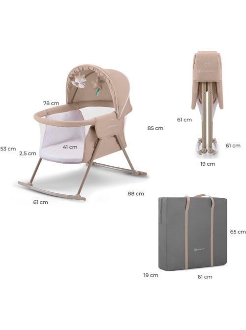 Lit bébé Kinderkraft LOVI 3 EN 1 avec berceau, lit de voyage, moustiquaire et jouets suspendus - Kiabi Lit bébé Kinderkraft LOVI 3 EN 1 avec berceau, lit de voyage, moustiquaire et jouets suspendus - Kiabi