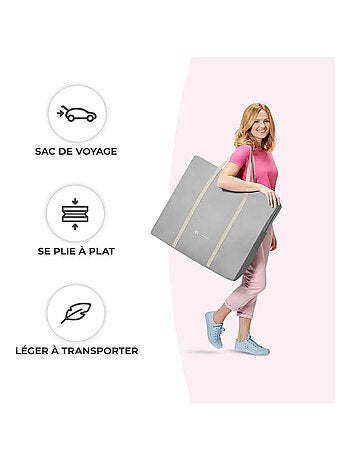 Lit bébé Kinderkraft LOVI 3 EN 1 avec berceau, lit de voyage, moustiquaire et jouets suspendus