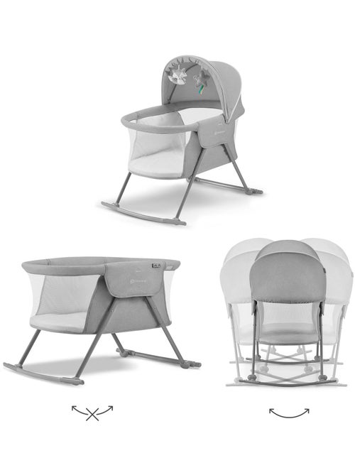 Lit bébé Kinderkraft LOVI 3 EN 1 avec berceau, lit de voyage, moustiquaire et jouets suspendus - Kiabi Lit bébé Kinderkraft LOVI 3 EN 1 avec berceau, lit de voyage, moustiquaire et jouets suspendus - Kiabi